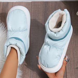 Wodoodporny bawełniany buty butów ciepły pluszowy but na dnie 2023 platforma niesłuszna zimowe kostki 231019