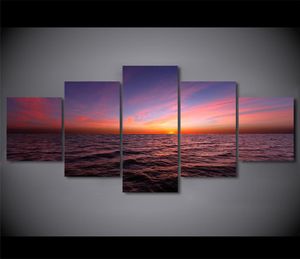 5 datorer Sunset Sky Landscape Canvas målningar Heminredning Väggkonst affischer HD trycker bilder Målning6121666