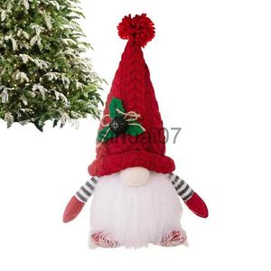 Juldekorationer Jul Faceless Doll med LED -lampor Santa Claus Plush Toys Christmas Gnome för Hem Juldekoration 2023 Nyår 2024 x1020