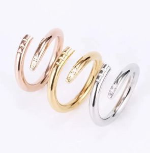 Anel de noivado de luxo com zircônia, aço de titânio, ouro rosa, amor, joias masculinas, presente, acessórios de moda, caixa de fita