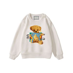 Kış Kid Sweatshirts Lüks Çocuk Çocuk Hoodie Erkek Kız Sweatshirt Sıradan Çocuk Giysileri Yuvarlak Boyun Batılılaşmış Alt Gömlek CSD2310206