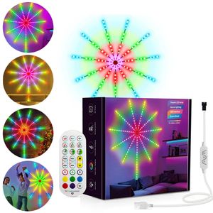 Other Event Party Supplies Firework Lights Music Sound Sync Color Changing LED Strip Light USB Remote App Control Christmas Decoration 231019