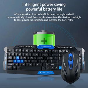 Keyboard Mouse Combos Waterproof Multimedia 2 4GHz Wireless Gaming USB 231019