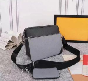 Tasarımcılar Crossbody Bag cüzdan deri patchwork 3 adet yeni erkekler çanta omuz çantaları çanta çantaları cüzdan lüks telefon çantası