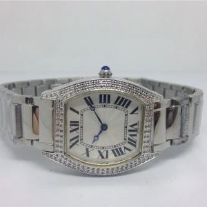 Nova moda de alta qualidade relógio mulher clássico movimento quartzo relógios designer pulseira aço inoxidável recém chegados rosto branco 092