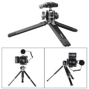 Tripods Ulanzi MT-24 Vlog Lite Metal Tripod With Ballhead Extendable 14'' Tripod Monopod Cold Shoe Arca Quick Swiss 2.5KG Max Load 231020