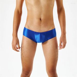 Underpants homme sexy schwule Sissy Höschen Satin Glitzer glänzender Mini Tangas Jockstrap Männer Bulge Beutel T-Back Unterwäsche Bikini-Tanga Dessous Dessous