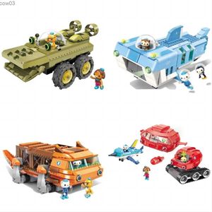 Blocks Anime Octonauts Octopod Gup Building Blude Action Figure Ocean Creatures Toy Cegra interakcja dla dzieci zabawki dla chłopca R231020