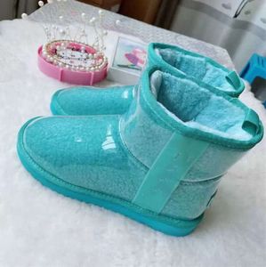 Australisk designer klassiker clear mini uggsity stövlar får ull kashmir barn barn barn kort ii triplet australia pojkar flickor märke vinter snö boot ys208