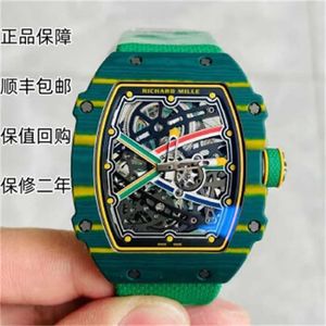 Richarmill İzle Otomatik Mekanik Kol saati Lüks Saatler Erkek İsviçre Sporları RM67-02 Yeşil Araba WN-BPXR