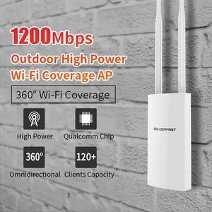 Adaptörler 1200Mbps Çift Bant 5G Yüksek Güçlü Outdoor AP Çok yönlü Kapsam Erişim Noktası WiFi Baz İstasyonu Anten 231019