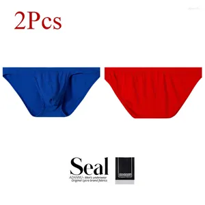 Sous-vêtements 2 pièces Classique Bikini Slips Hommes Coton Pit Tissu Sous-vêtements Sexy Respirant Confortable Doux Plage Surf Jeunesse