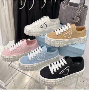 2023 Designer Sneakers Gabardine Nylon Casual Shoes Brand Trainers Luxury Canvas Sneaker Fashion Platform Solid höjda skor Lady Sneakers