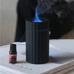 Steamer Flame Air Humidifier 100ml Electric Ultrasonic Aroma Essential Oil Diffuser Mist Sprayer Cool Maker 231020