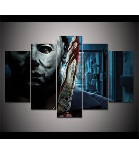 Halloween Michael Myers5 pezzi stampa su tela HD nuova decorazione della casa pittura artisticasenza cornicecon cornice4446680