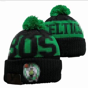 Celtics Beanie Boston Beanies Alla 32 lag stickade manschetterade pom mäns mössor baseballhattar randiga sidelinjen varm usa college sport stickade hattar mössa för kvinnor a5