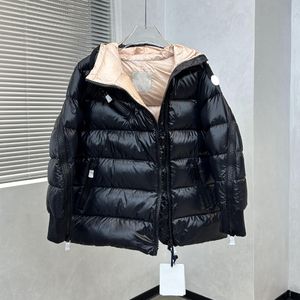 Kadın Küfür Ceketleri Moda Parkas Coats Kış Klasik Liriope Diagonal Fermuar Puf Ceket Kadın Kısa Down Down Dış Giyim Boyutu 0-4 23FW