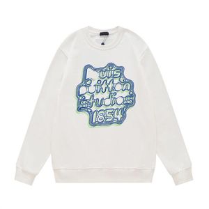 Mäns plus -hoodies tröjor Sweatshirts Nya AOP Jacquard Letter Printing Knittad Tröja Anpassad Jacquard Stickmaskin Förstorad detalj Rund halströja T7V31