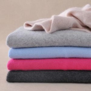 Kvinnor stickar Tees Women Cashmere Autumn Winter Vintage Half Turtleneck Sweaters Plus Size Lose Wool Stickovers Female Knitwear11 231019