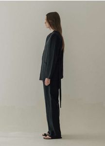The* Row Women Linen V-neck Suit Top Women's Suits & Blazers