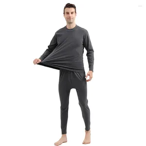 Men's Thermal Underwear Arrival Winter German Velvet Double-sided Plush Set With Half High Collar Warmth Plus Size 3XL-7XL