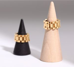 Bant halkaları lüks moda kadınlar için lüks moda saat saatleri stil ring cuff bilezik yüksek kaliteli paslanmaz çelik niş erkek ve kadın minimalist tarzı halkalar