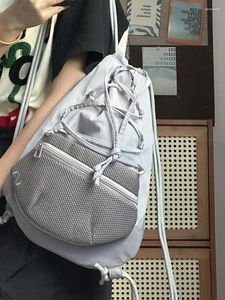 Okul Çantaları Unisex Kore Moda Kadınlar veya Erkekler İçin Spor Sırt Çantaları Günlük Yüksek Kapasiteli Tote Kadınlar Drawstring Sırt Çantası