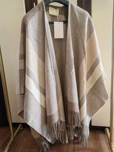 Kvinnor Cashmere Wool Cape sjal halsduk wrap frans vinter kroppsvärmare