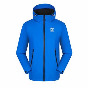 AJ Auxerre Men Leisure Jacket Outdoor Mountaineering Jackor Vattentäta varma vårutflykt Jackor för sportmän Kvinnor Casual vandringsjacka