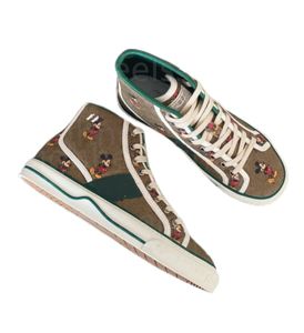 Stivale di design Sneakers da tennis stivali invernali Stivaletti da uomo Luxury 1977 Designer Sneaker Scarpe da tennis in tela Finiture in tessuto Stivaletti RO beige marrone Scarpe con suola spessa