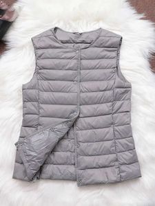 Women's Down Parkas Fitaylor 90％Ultra Light White Duckダウン女性ベスト薄いコート女性ダックダウンノースリーブジャケットvカラーまたはOカラーコート231020