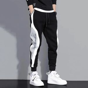 Mens Pants Trousers Autumn Korean Version Plush Lining Jogging Military Cargo Casual Sports Winter Thickened 231019