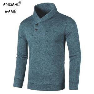 Maglioni da uomo Felpe Mezza dolcevita Maglioni da uomo Bottone Collo Tinta unita Caldo Slim Felpe spesse Pullover invernale Uomo 231020