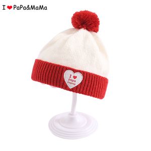 Bebek Örme Şapka Sevimli Kalp Beanie Kapağı Yeni doğan kızlar erkekler Beanies Sonbahar Kış Sıcak Bebek Toddler Tığ şapkaları