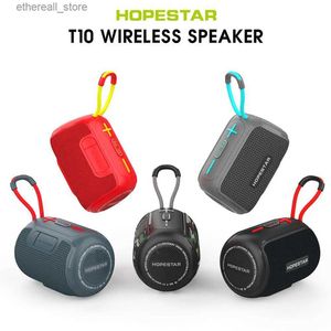 Колонки для сотовых телефонов Новый T10 Открытый портативный беспроводной Bluetooth-динамик Мини-сабвуфер с картой Громкоговоритель Q231021