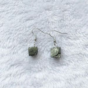 Dangle Earrings Irregular Pyrite Nugget Big Huge Natural Stone Drop Jewelry Women Brand Fashion Ear Cute Gem Handmade