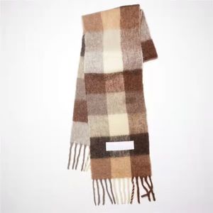 Fashion luxury scarf AC woolen designer scarfs imitation cashmere lattice wraps long student warm rainbow plaid tassel womens scarfs simple hj01