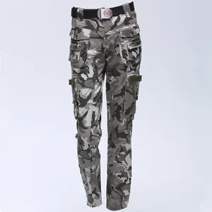 Outdoor Pants Brand Slim Straight Women Army Camouflage Styles Trousers Casual Military For Female Fashion Pockets Cargo