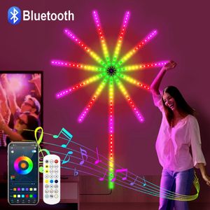 Outros suprimentos para festas de eventos 5V USB Smart Firework LED Strip Light Dream Color Changing Music Sync Bluetooth APP Controle remoto para decoração de Natal 231019