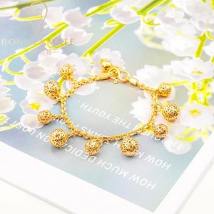 Link Armbänder 2023 Mode 24K vergoldet Dubai Designer Ausschnitt Ball Armband Elegante Damen Party Jahrestag Geschenk Schmuck