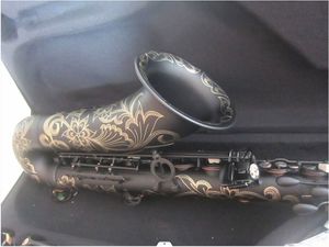 Högkvalitativ tenor Saxofon STS-R54 Model Matt Black Musical Instrument Professional Spela tenor Sax med fallstillbehör