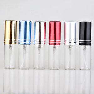 Parfüm şişesi 100pcslot 5ml taşınabilir boş kozmetik kasa seyahat sprey şişe parfüm hediye örneği mini şişe parfum makyaj 231019