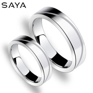 Wedding Rings Tungsten Carbide Engrave Ring Set Pair Matching Engagement Customized 231020