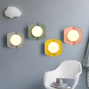 Lâmpada de parede LED Sconces Nordic Luminárias Modernas Simples Sala de estar Luzes Corredor Vidro Criativo Quarto Lâmpadas