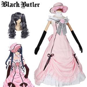 Black Butler Ciel Phantomhive Pink Robin Uniform Cosplay Costume Unises Dress Halloween Wig Carnival Women Anime Clothescosplay