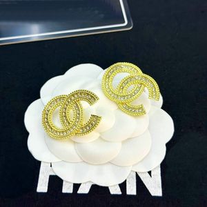 Designer Earring Women Stud Earring Fashion Sweet Double Letter Diamonds Earrings Jewelry Engagement Lovers Gift