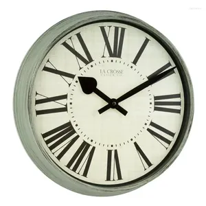 Настенные часы Crosse Clock 404-3036G 14-дюймовый кварцевый аналог Grove