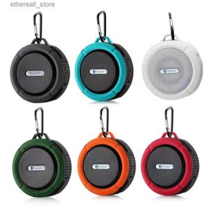 Cell Phone Speakers C6 Portable Bluetooth Speaker Wireless Waterproof Suction Cup Outdoor Sport Sound Box Mini Audio Subwoofer TF Mobile Loudspeaker Q231021