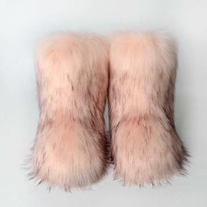 Stiefel Neue Winter Pelz Integrierte Waschbär Hund Haar frauen Schnee Stiefel Schuhe Outdoor Mitte