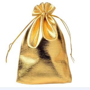 100 Pçs / lote Cor Dourada Jóias Embalagem Exibição Bolsas Bolsas Para Mulheres DIY Moda Presente Artesanato W382641